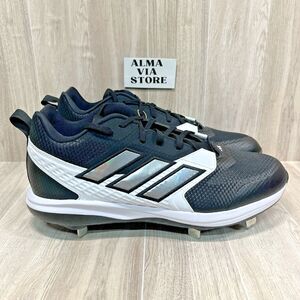 Adidas Icon 8 Metal Baseball Cleats Black White Silver IG7098 Men’s Size 12.5